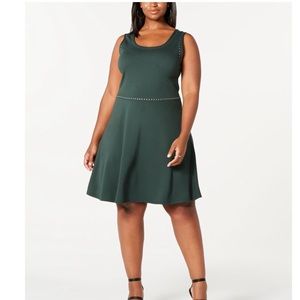 Rosie Harlow green studded sleeveless tank dress size 1x
